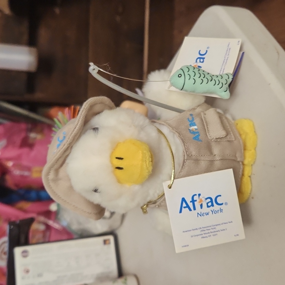 2008 AFLAC Talking Duck Plush Stuffed Toy With Tags 6"